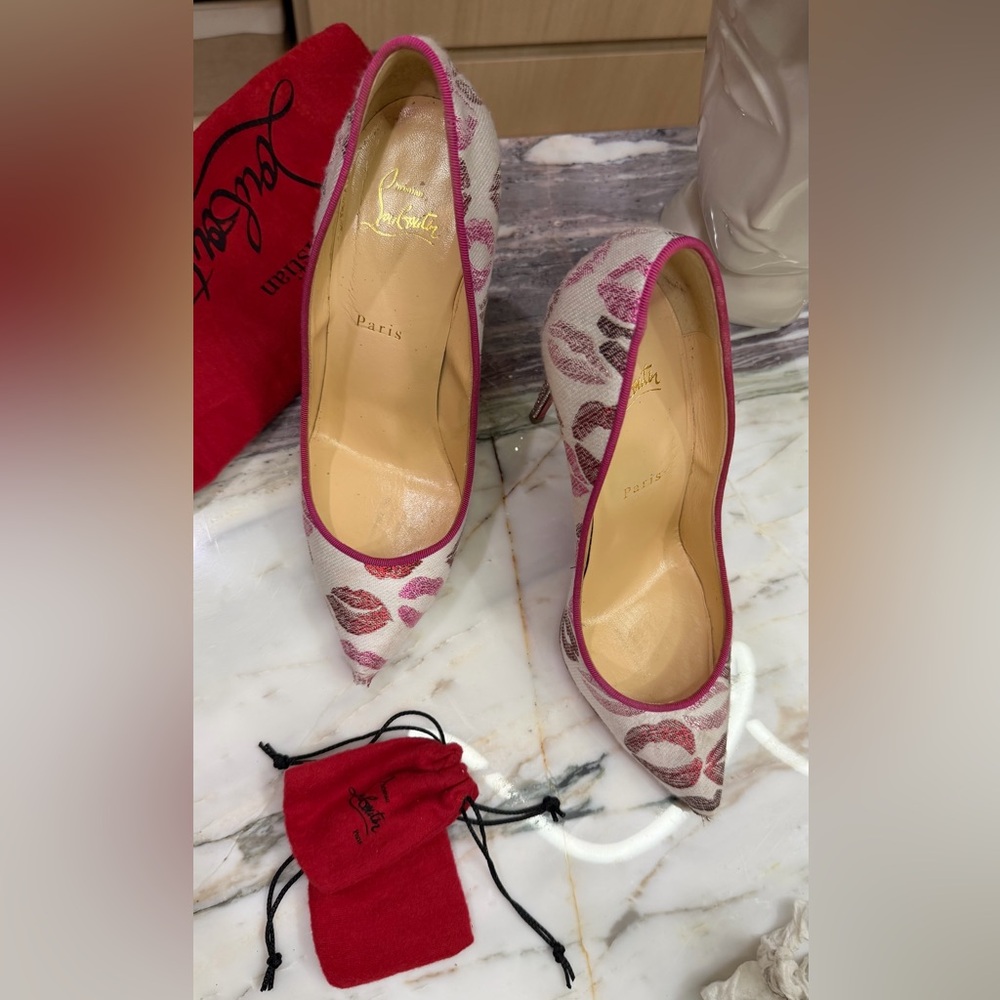 Christian Louboutin Crystal Pink Pumps 39 - Picture 3 of 5